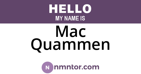 Mac Quammen