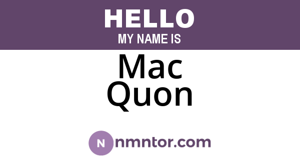 Mac Quon