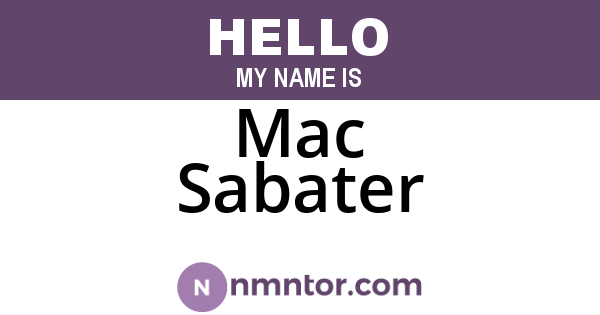 Mac Sabater