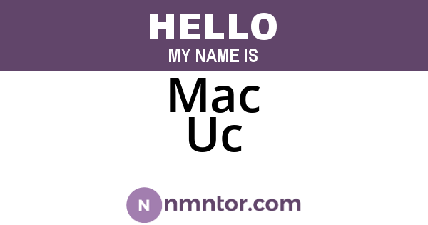 Mac Uc