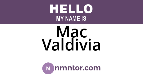 Mac Valdivia