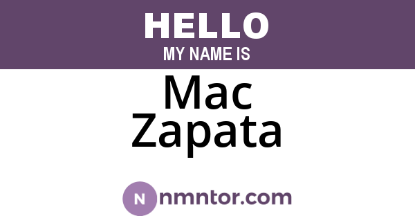 Mac Zapata