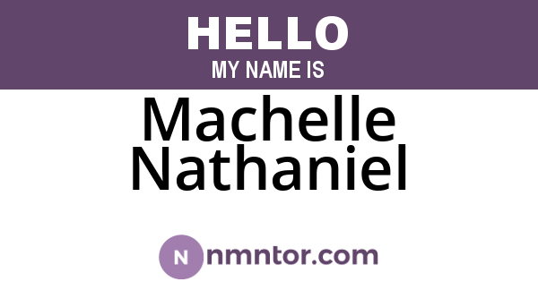 Machelle Nathaniel
