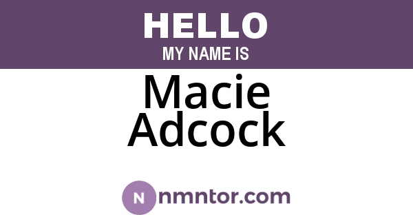 Macie Adcock