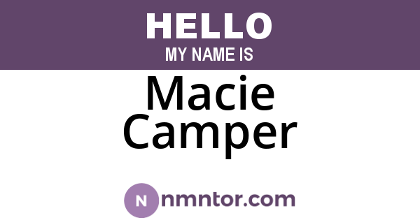 Macie Camper