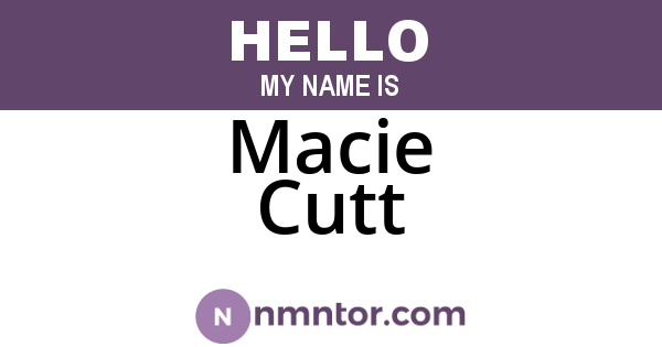 Macie Cutt
