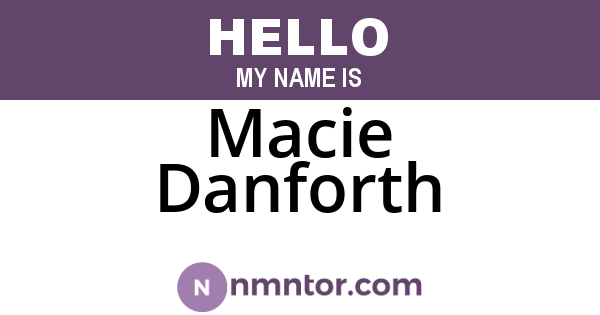 Macie Danforth