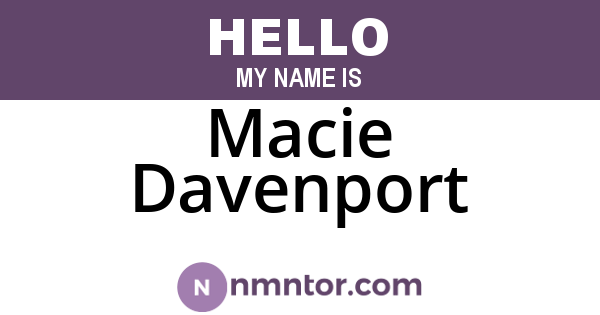Macie Davenport