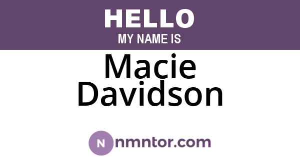 Macie Davidson