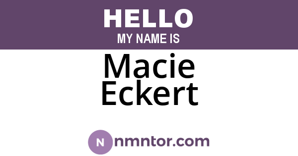 Macie Eckert