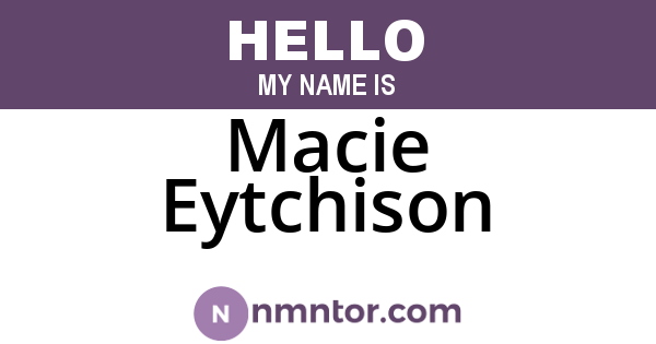 Macie Eytchison