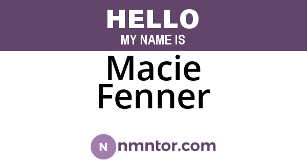 Macie Fenner