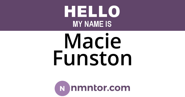 Macie Funston