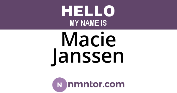 Macie Janssen