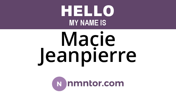 Macie Jeanpierre