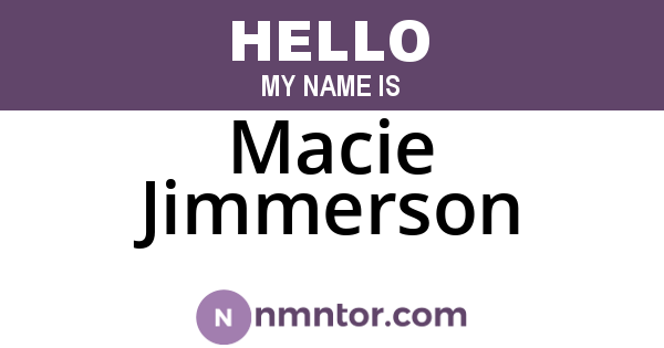 Macie Jimmerson