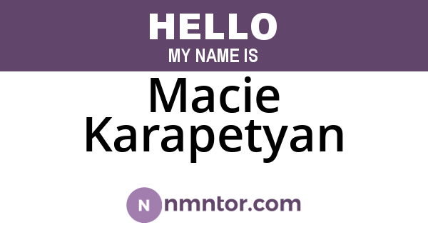 Macie Karapetyan