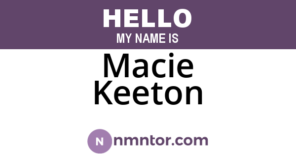 Macie Keeton