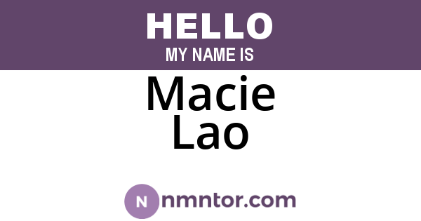 Macie Lao