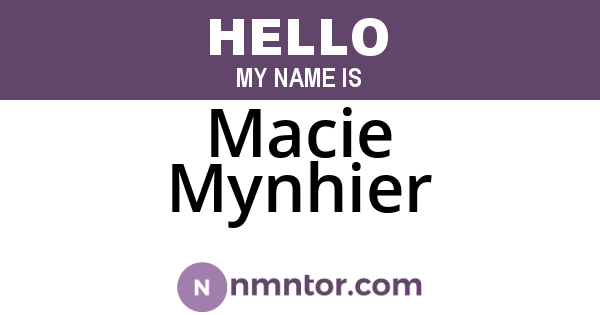 Macie Mynhier