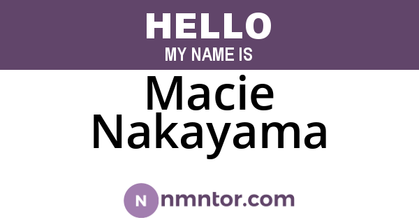 Macie Nakayama