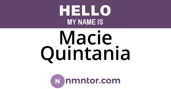 Macie Quintania