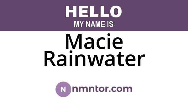 Macie Rainwater