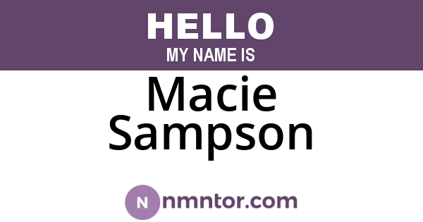 Macie Sampson