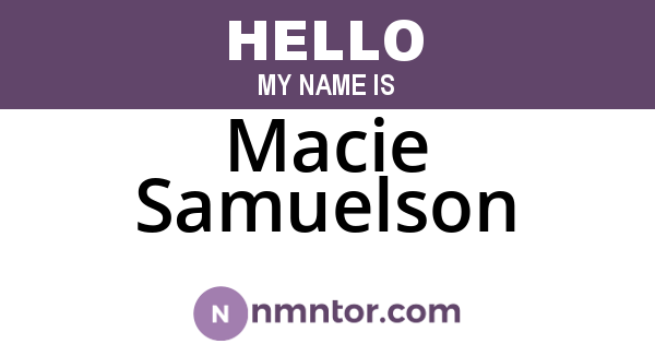 Macie Samuelson