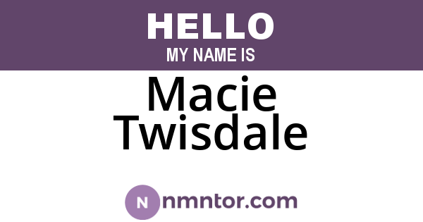 Macie Twisdale
