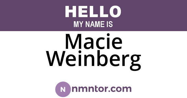 Macie Weinberg