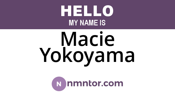 Macie Yokoyama