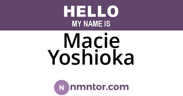 Macie Yoshioka
