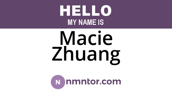 Macie Zhuang