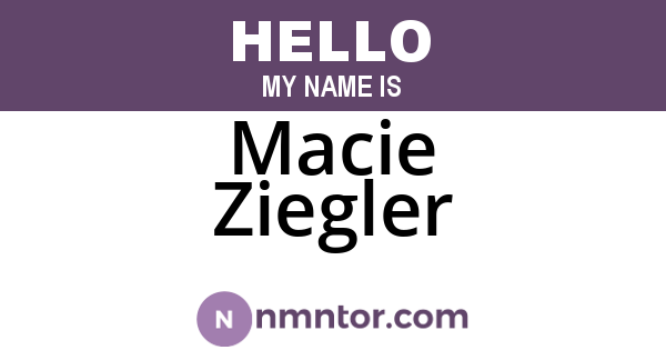 Macie Ziegler
