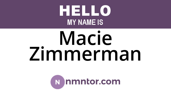 Macie Zimmerman