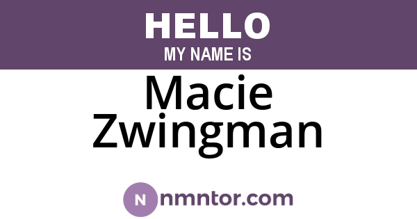 Macie Zwingman