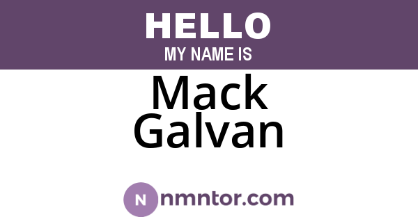 Mack Galvan