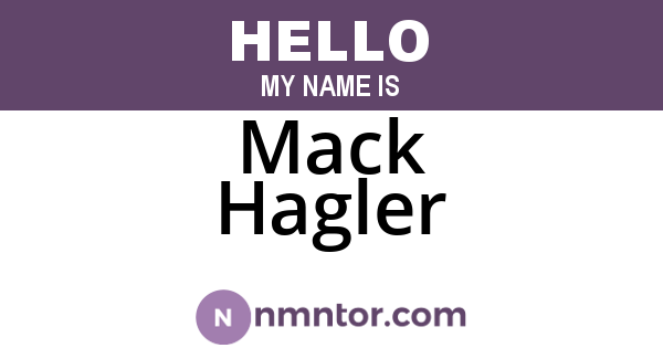 Mack Hagler