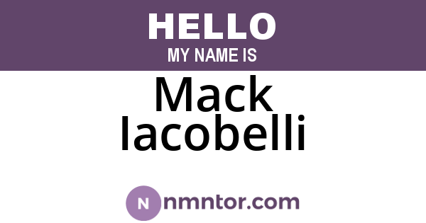 Mack Iacobelli