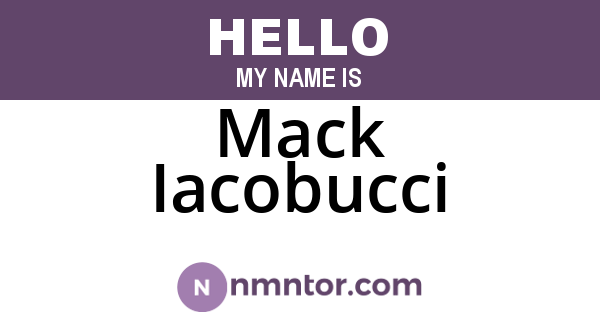 Mack Iacobucci
