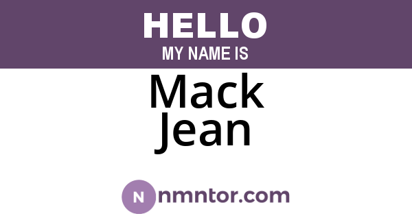 Mack Jean