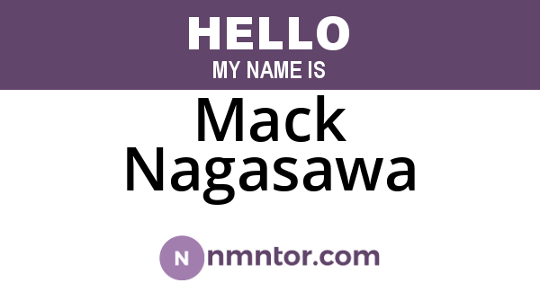 Mack Nagasawa