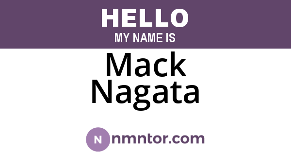 Mack Nagata