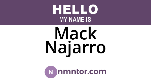 Mack Najarro