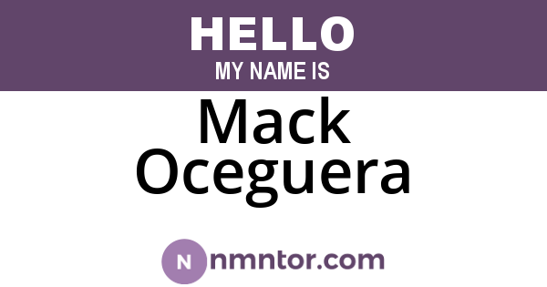 Mack Oceguera