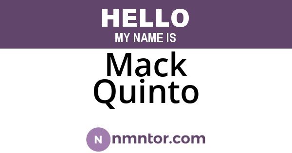 Mack Quinto