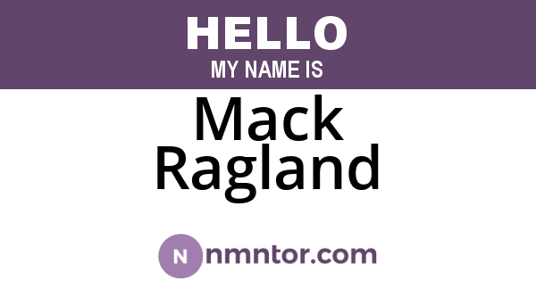 Mack Ragland