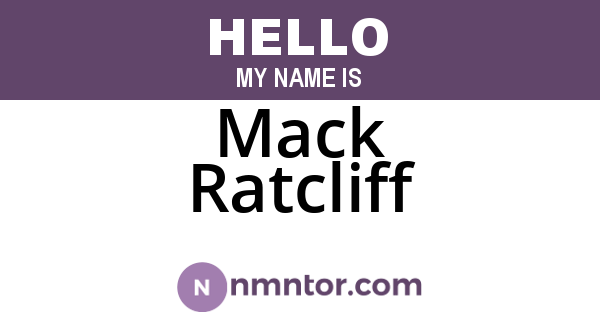 Mack Ratcliff