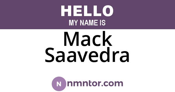 Mack Saavedra